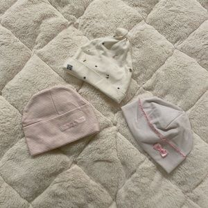 Bundle of three infant hats